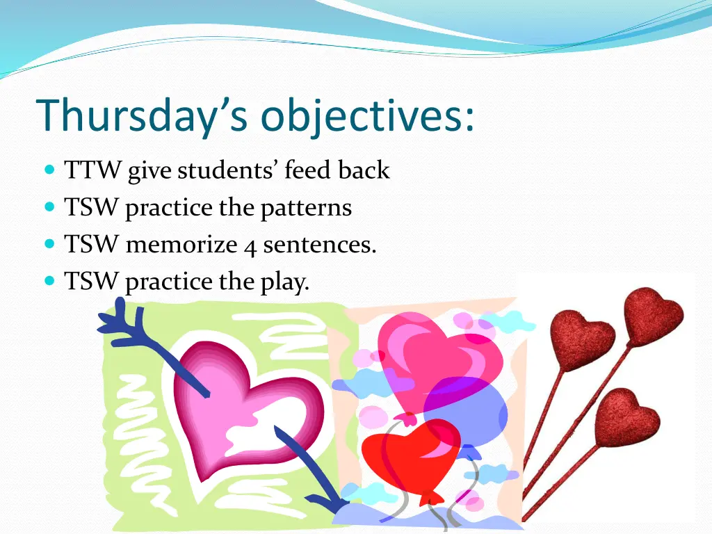 thursday s objectives