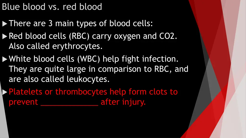 blue blood vs red blood