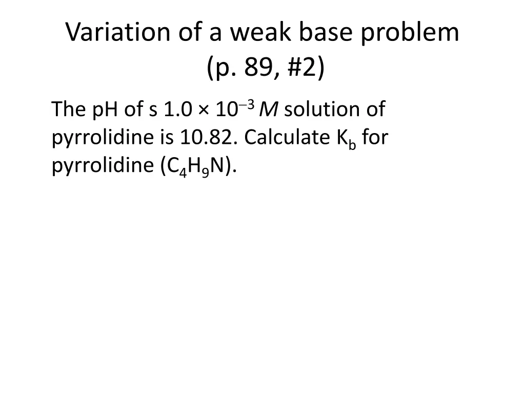 variation of a weak base problem