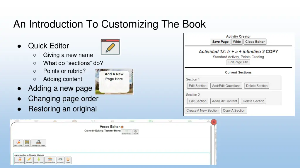 an introduction to customizing the book