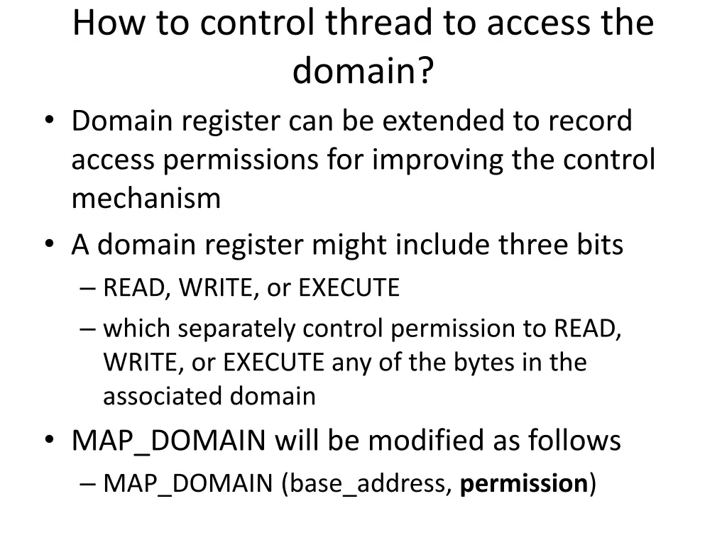 how to control thread to access the domain domain