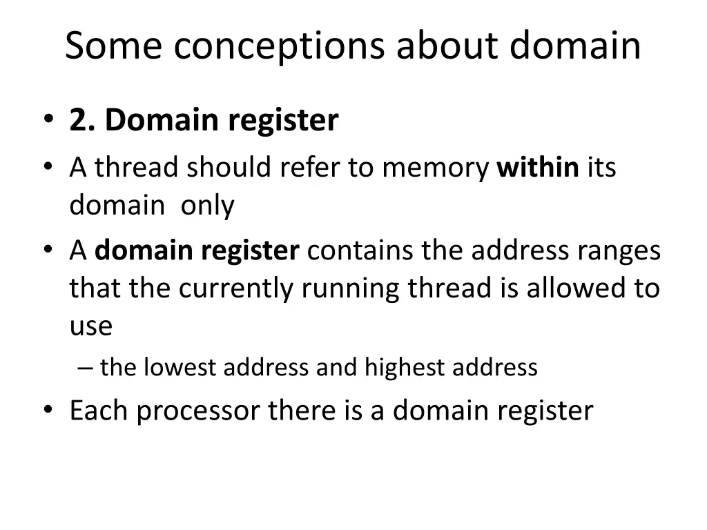 some conceptions about domain 1