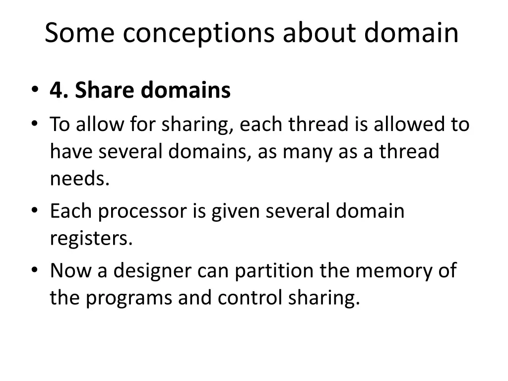 some conceptions about domain 4