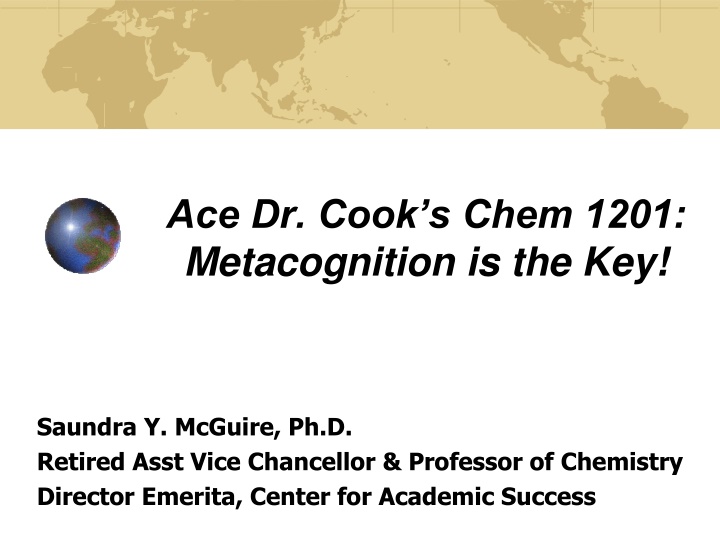 ace dr cook s chem 1201 metacognition is the key