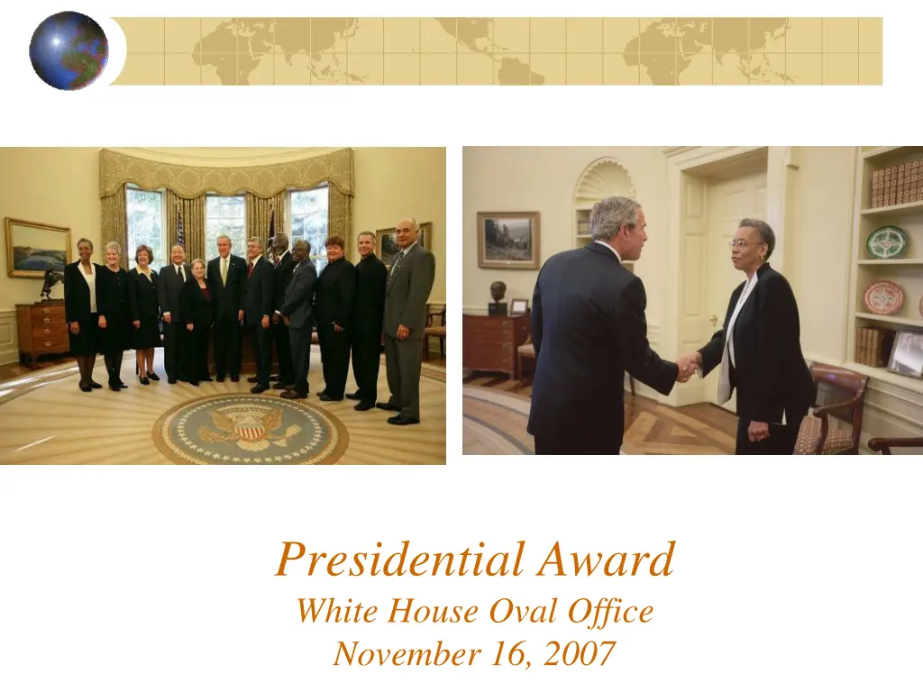 presidential award white house oval office