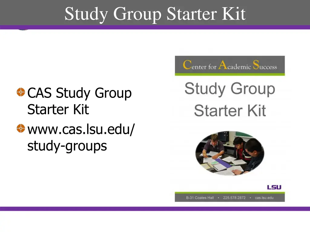 study group starter kit