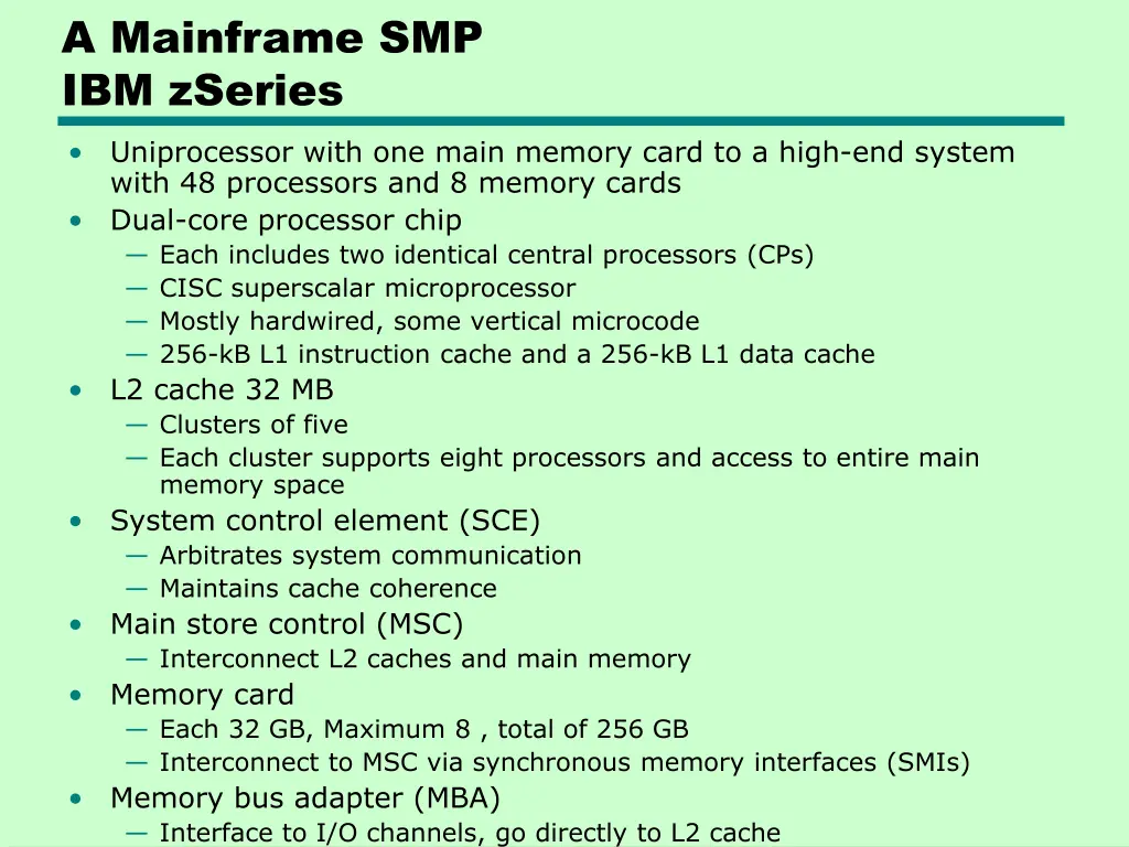 a mainframe smp ibm zseries