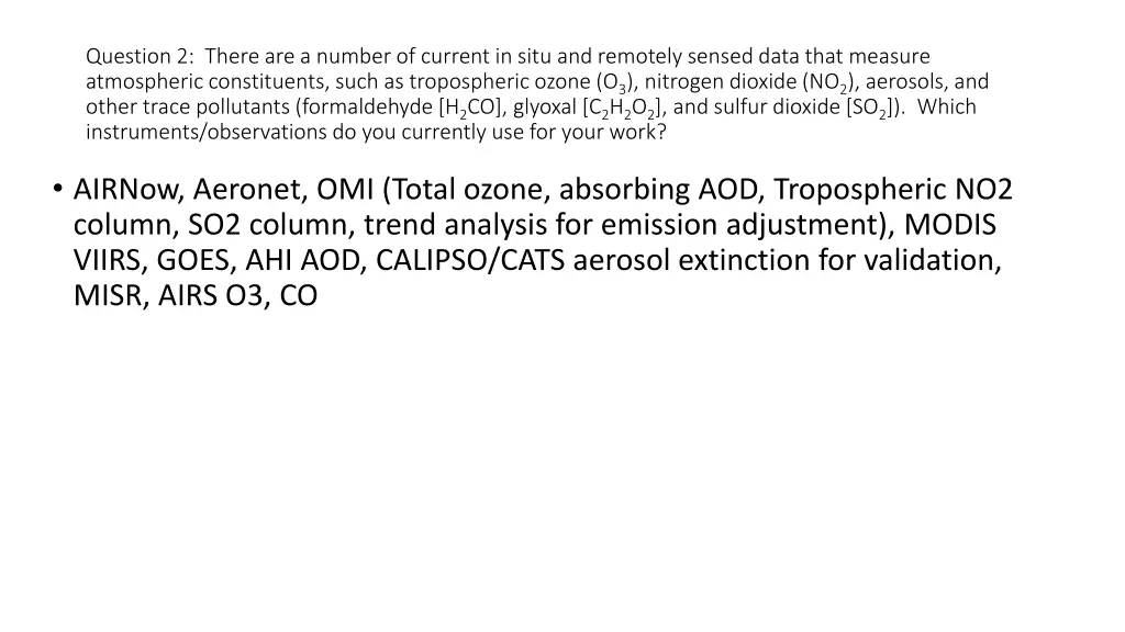 question 2 there are a number of current in situ