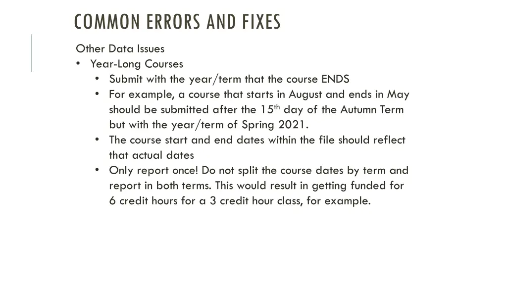 common errors and fixes 5