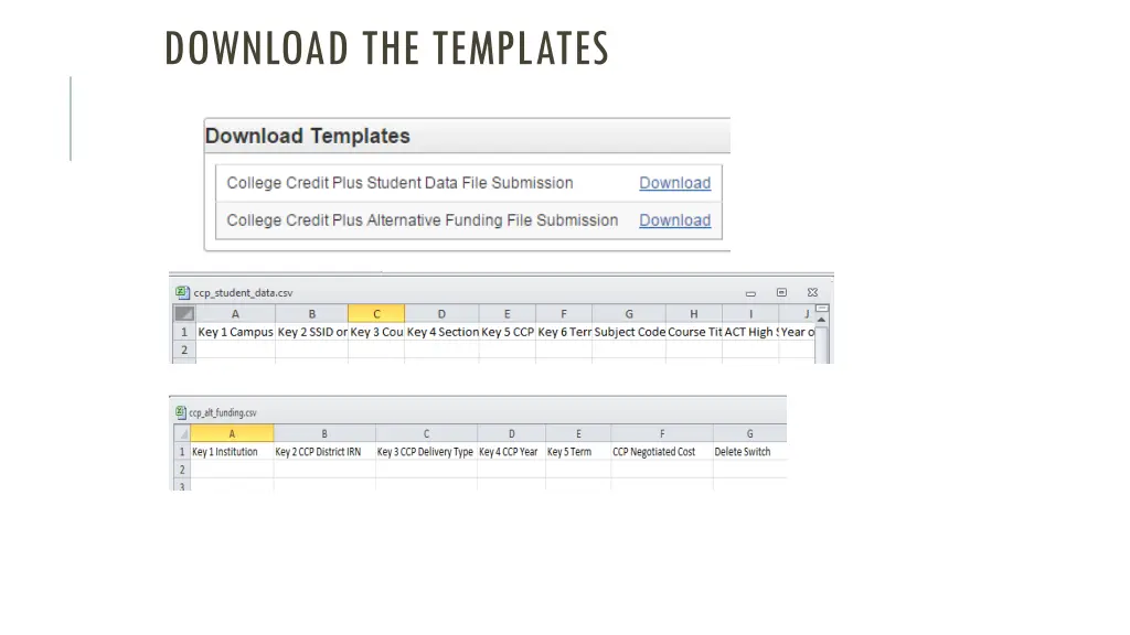 download the templates