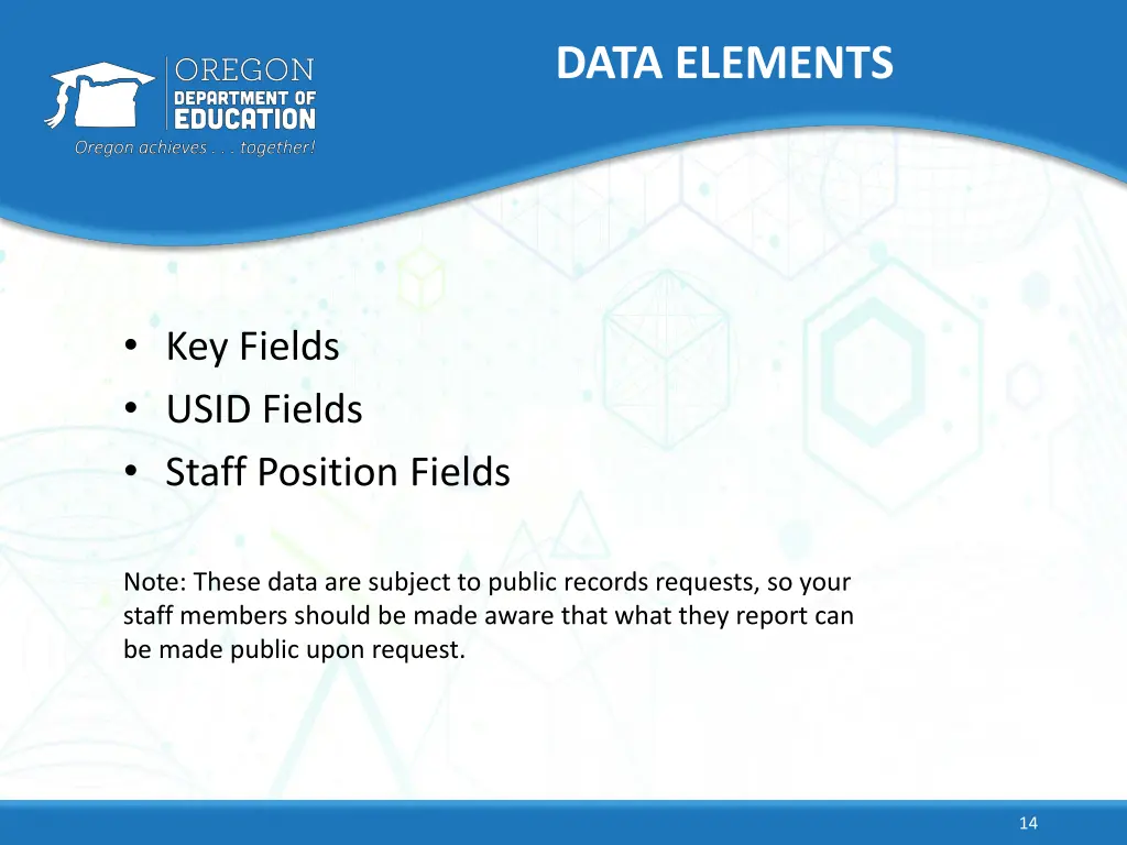 data elements