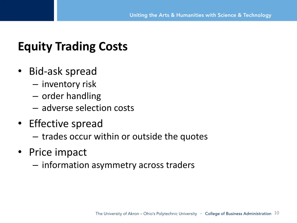 equity trading costs