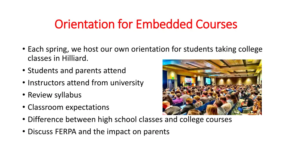 orientation for embedded courses orientation