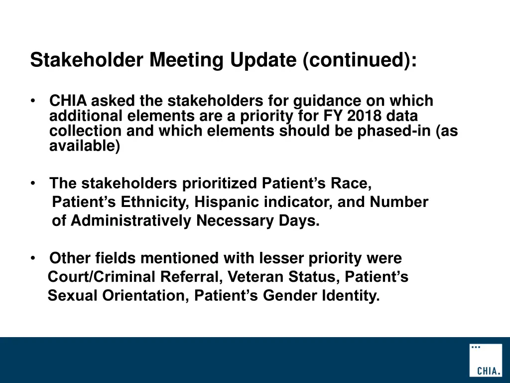 stakeholder meeting update continued 1