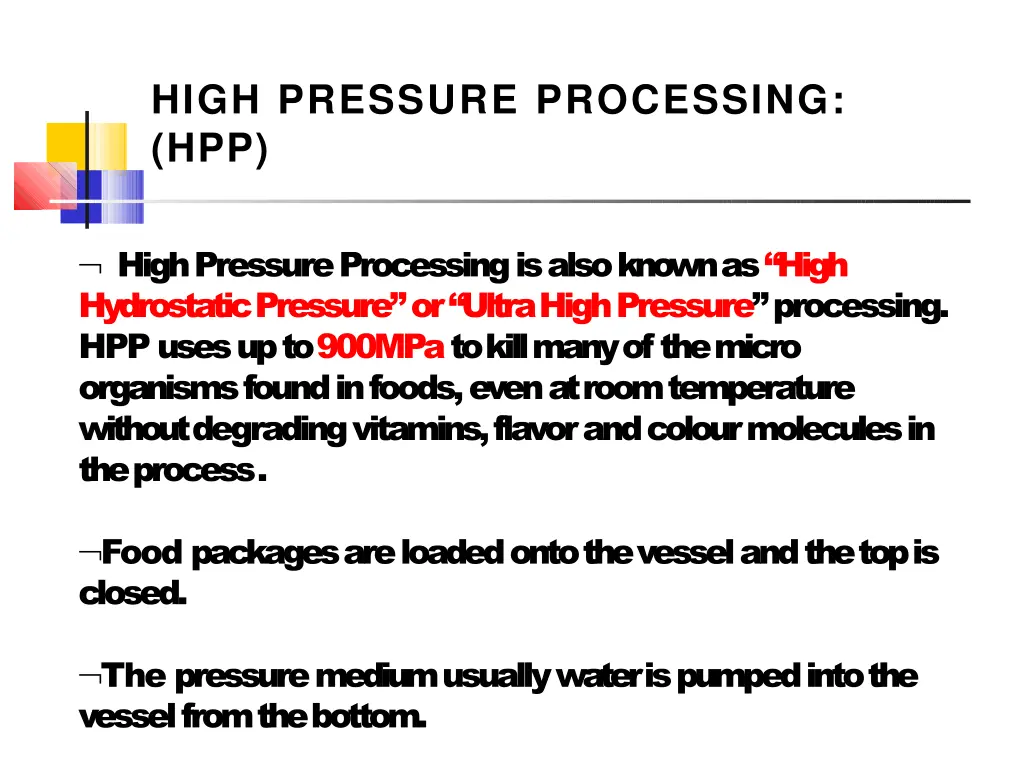 high pressure processing hpp