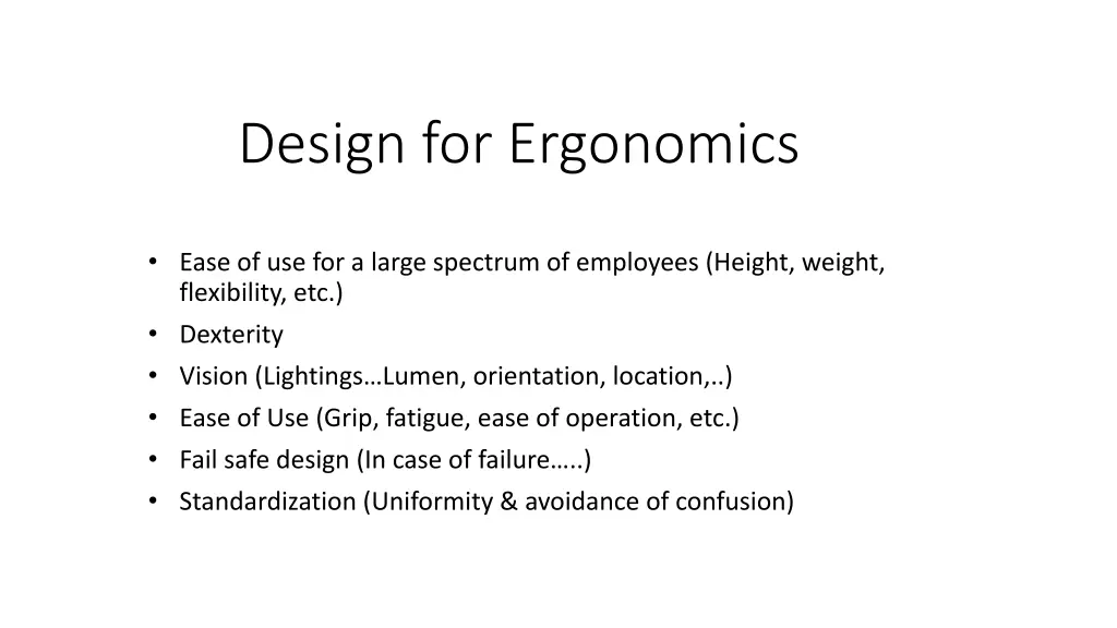 design for ergonomics 1