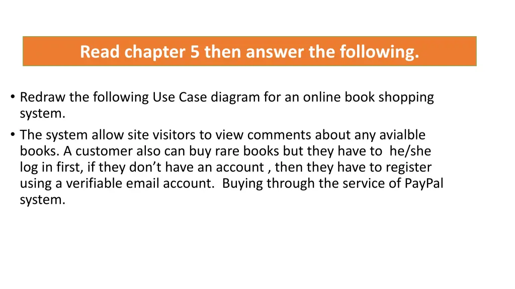 read chapter 5 then answer the following