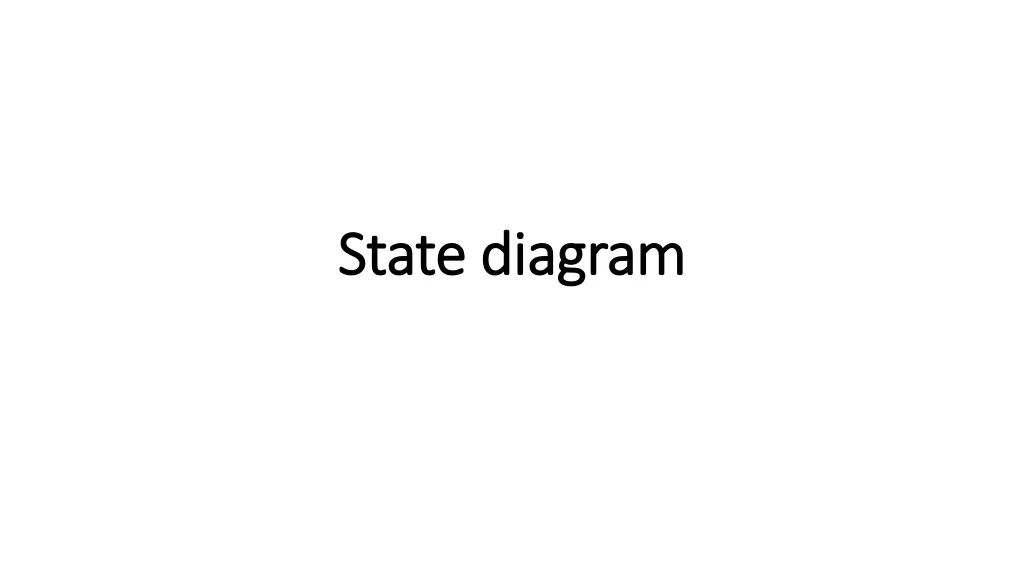 state diagram state diagram