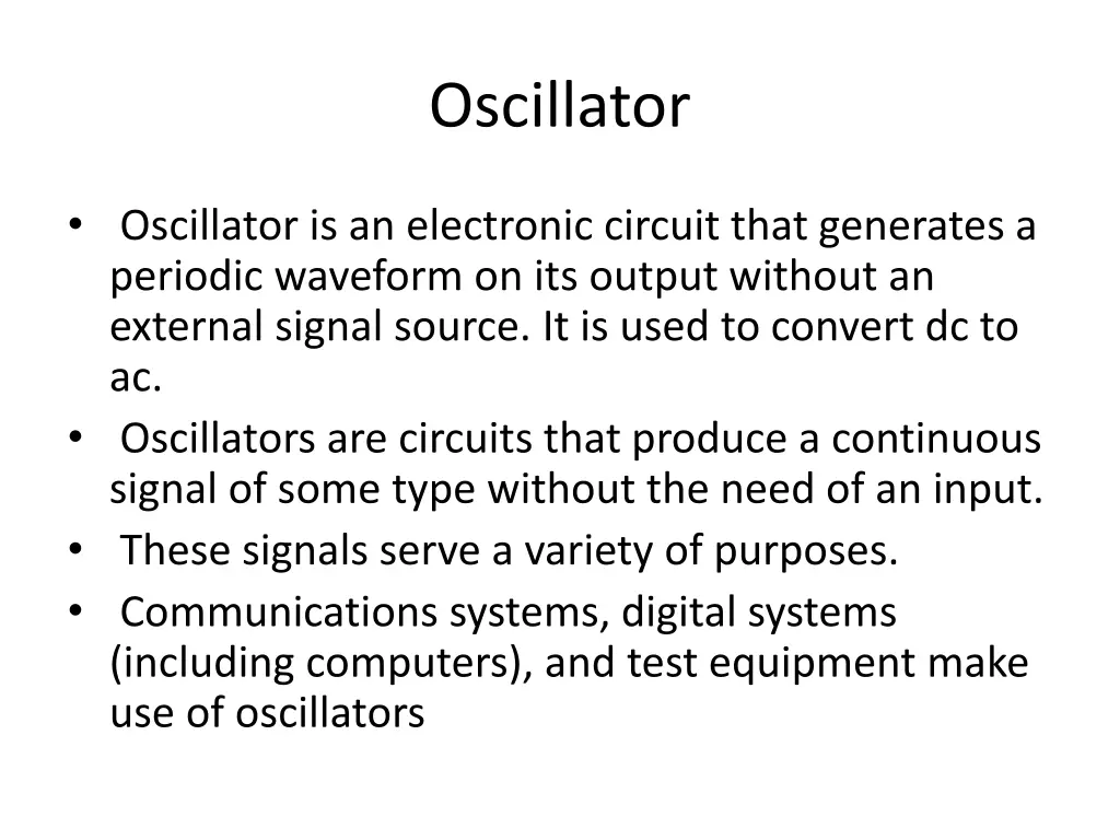 oscillator