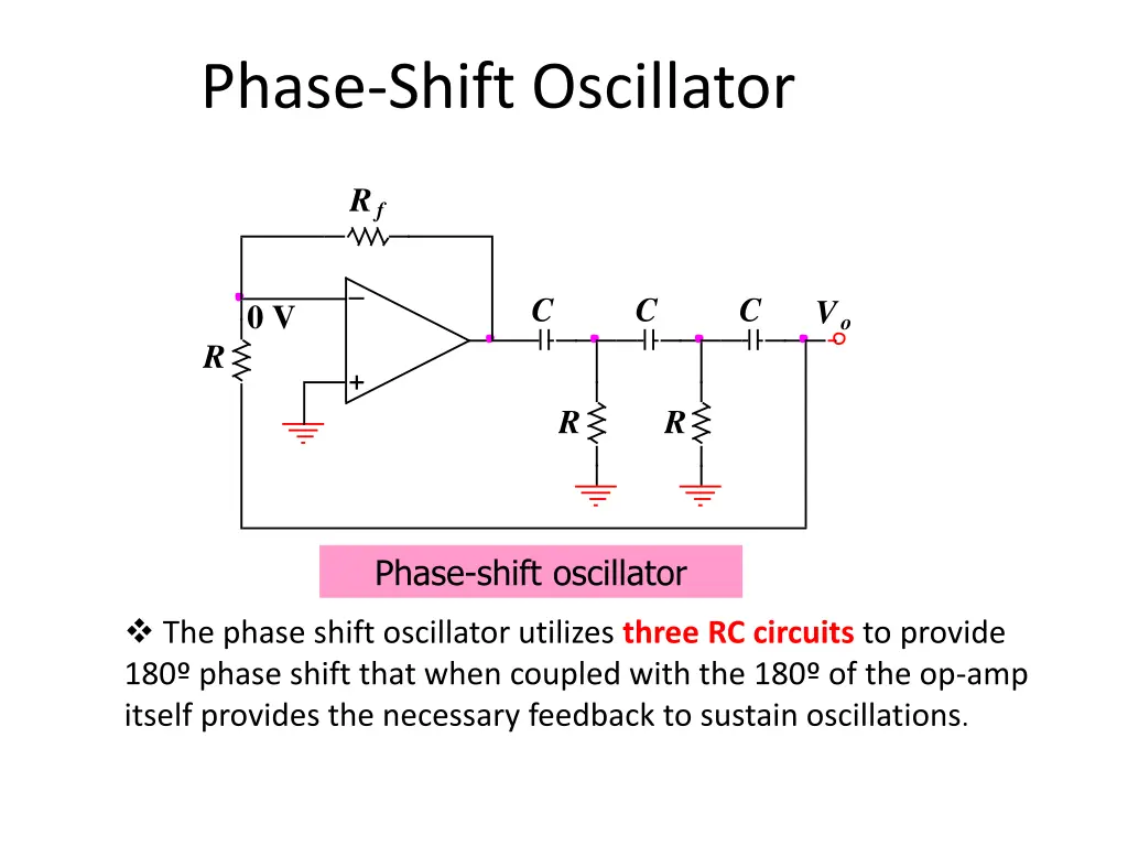 phase shift oscillator