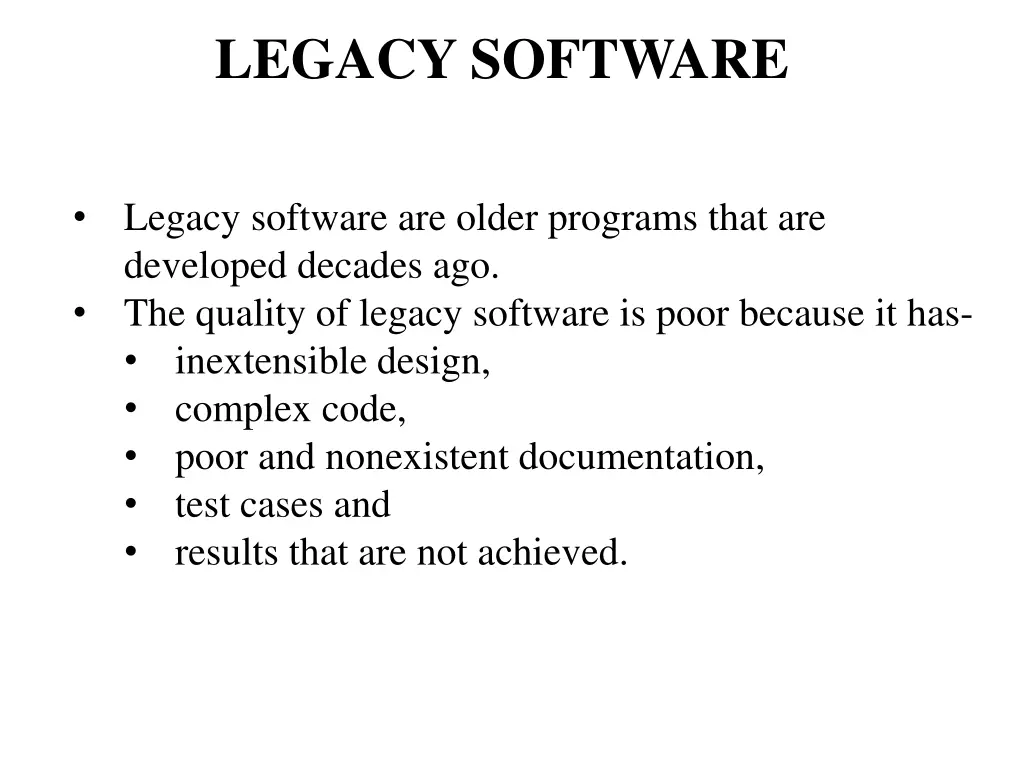 legacy software