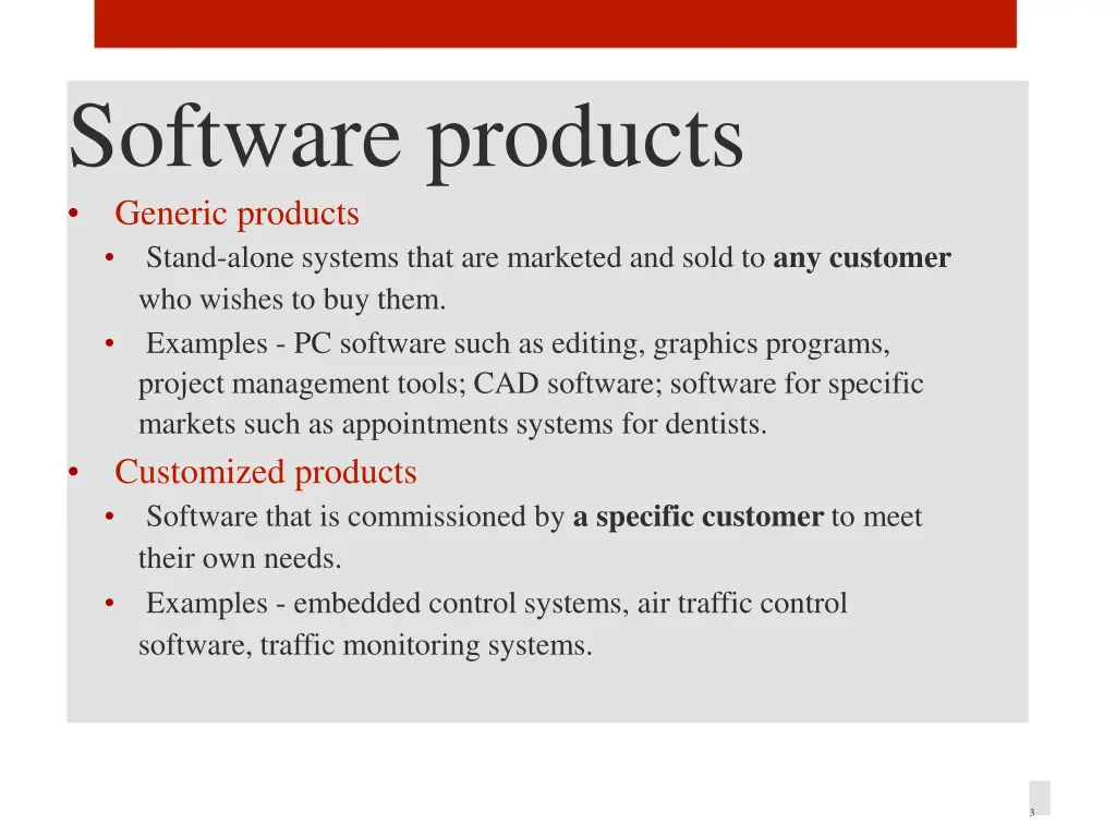 software products generic products stand alone