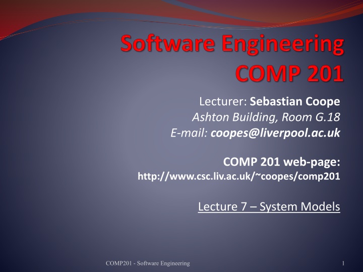 lecturer sebastian coope ashton building room