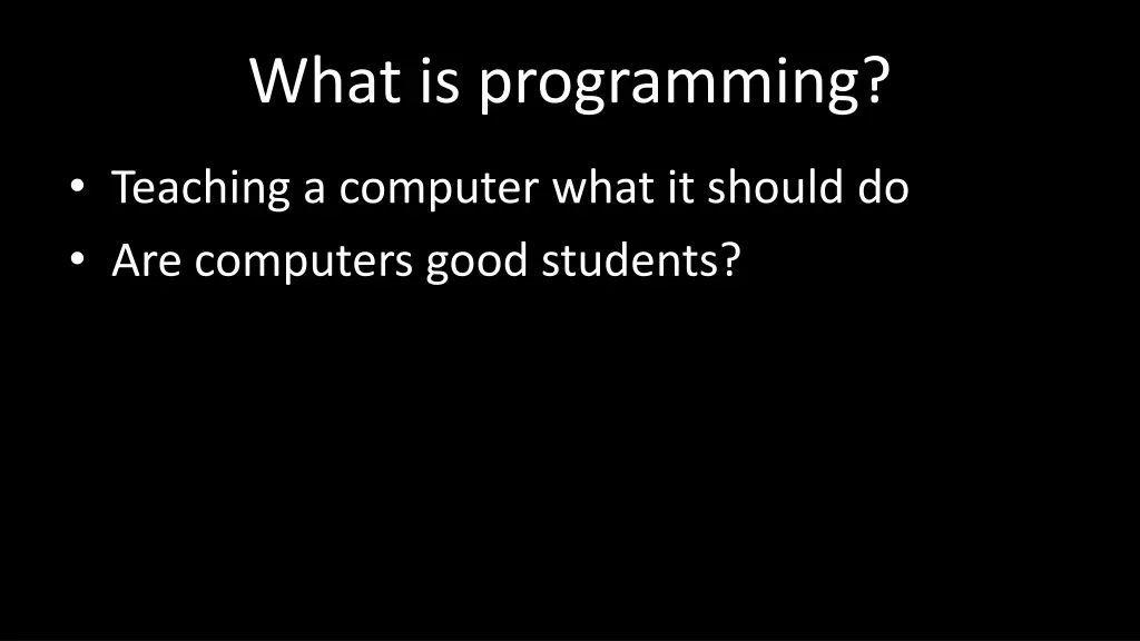 what is programming