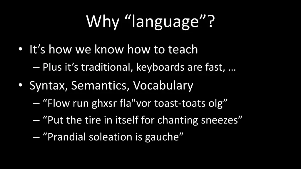 why language