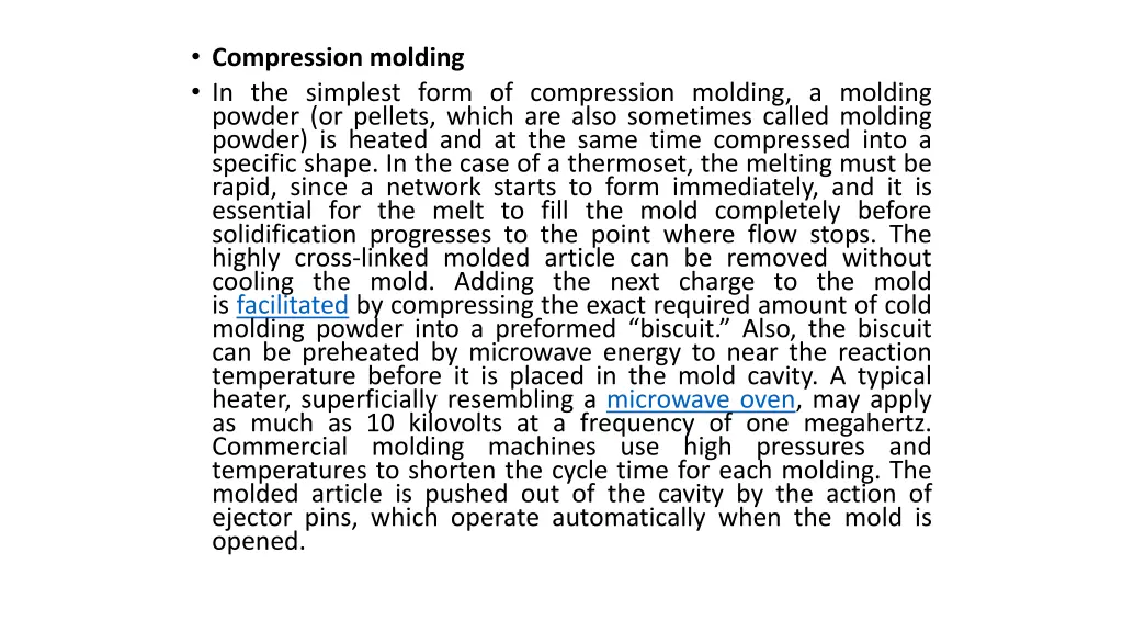 compression molding in the simplest form