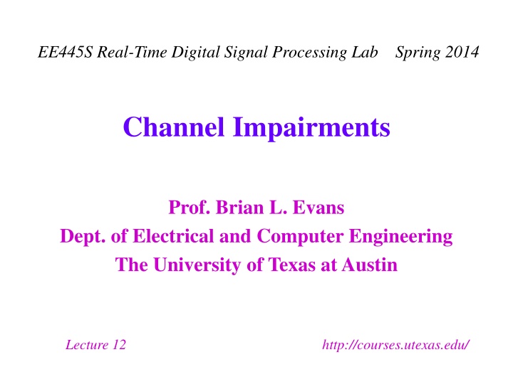 ee445s real time digital signal processing