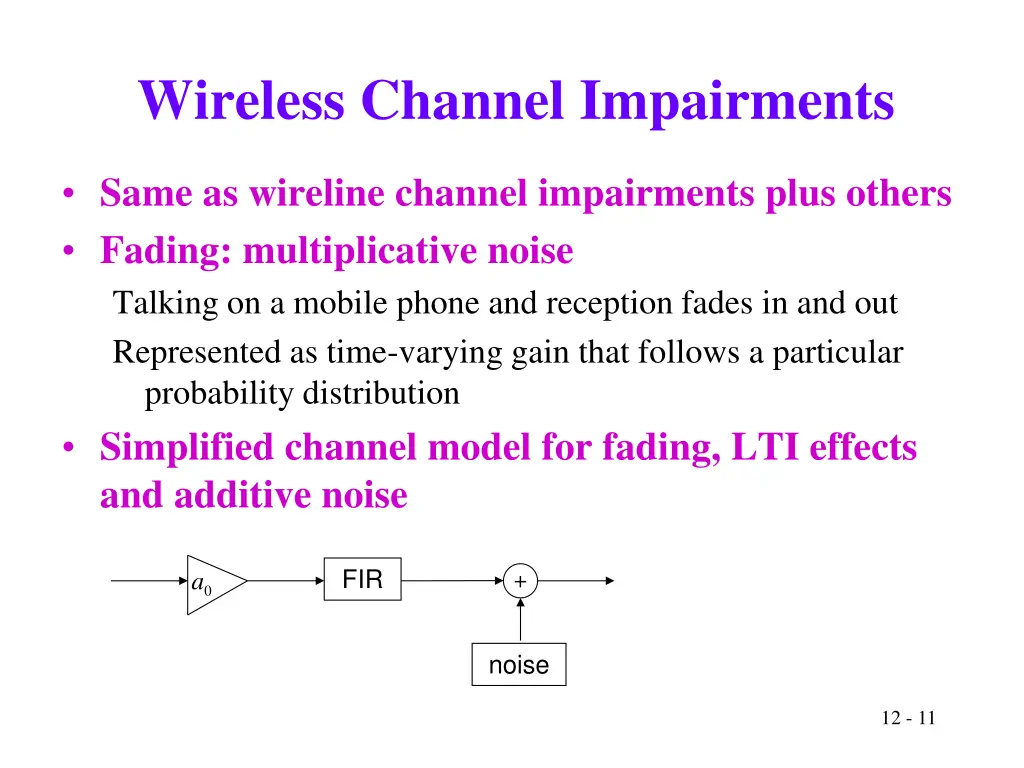 wireless channel impairments