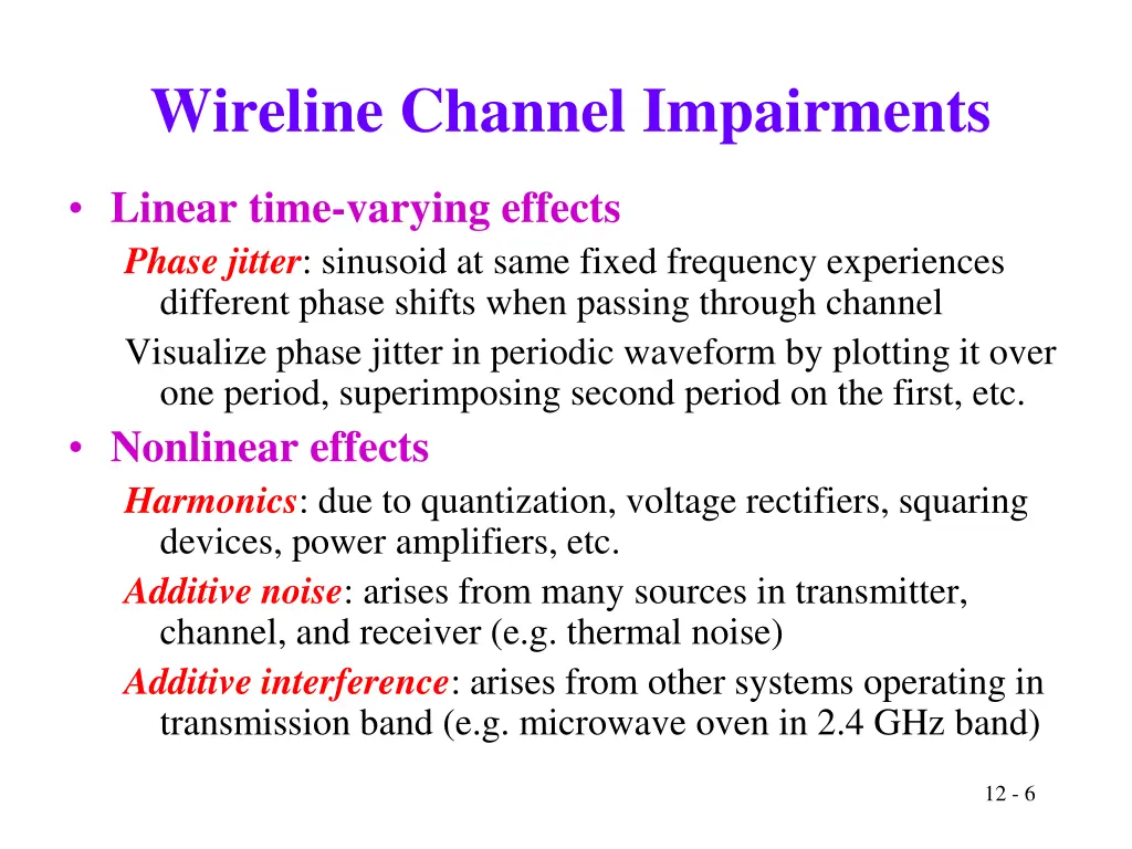 wireline channel impairments 1