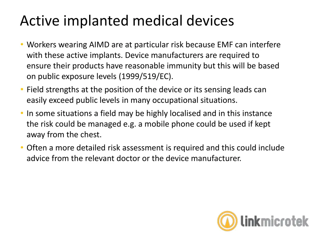 active implanted medical devices