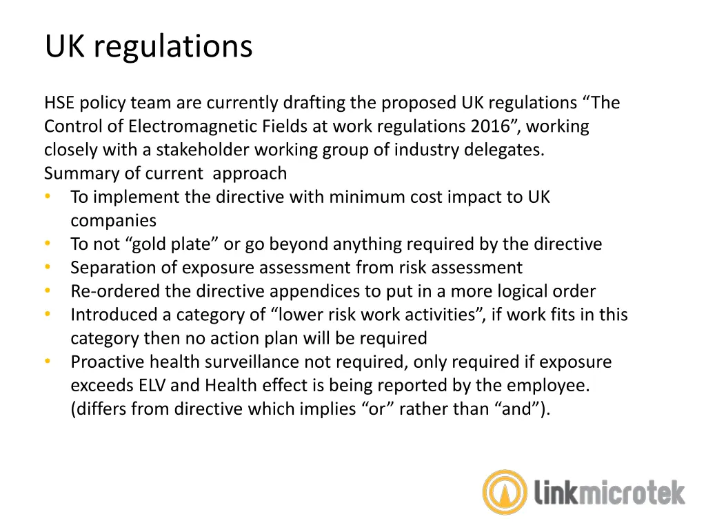 uk regulations