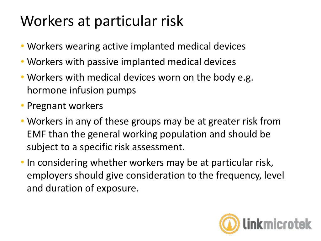 workers at particular risk 1