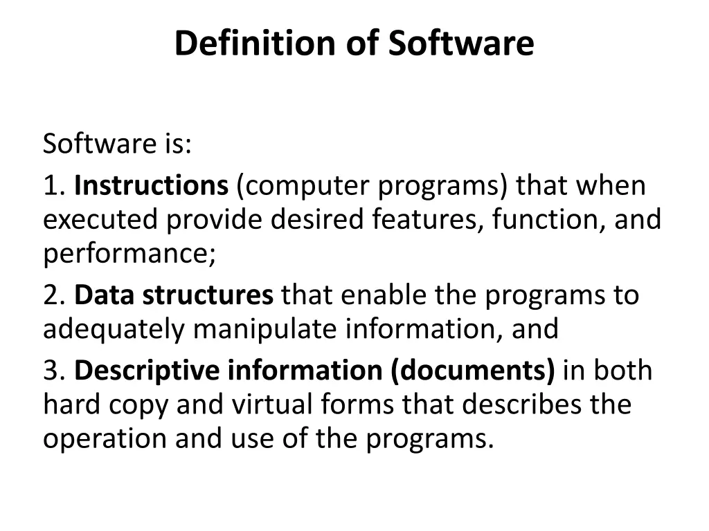 definition of software