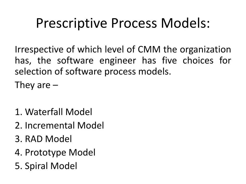 prescriptive process models