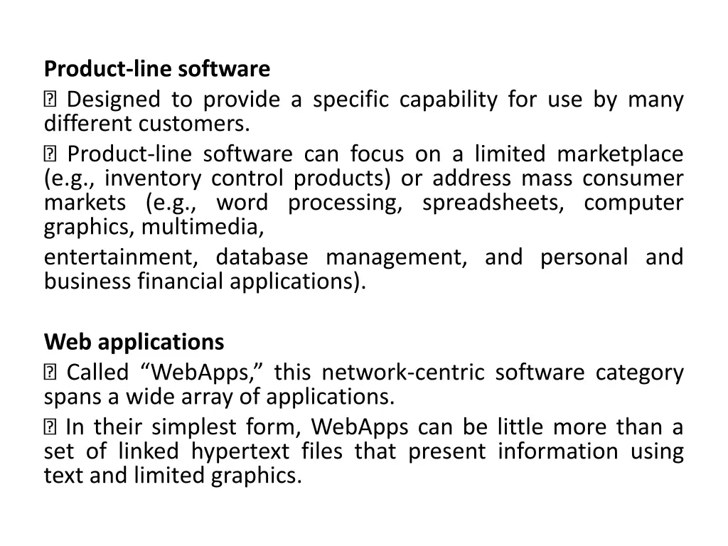 product line software designed to provide