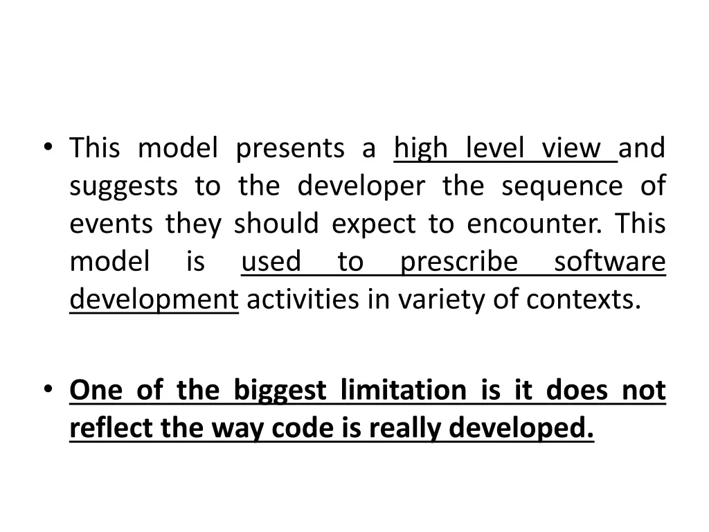 this model presents a high level view