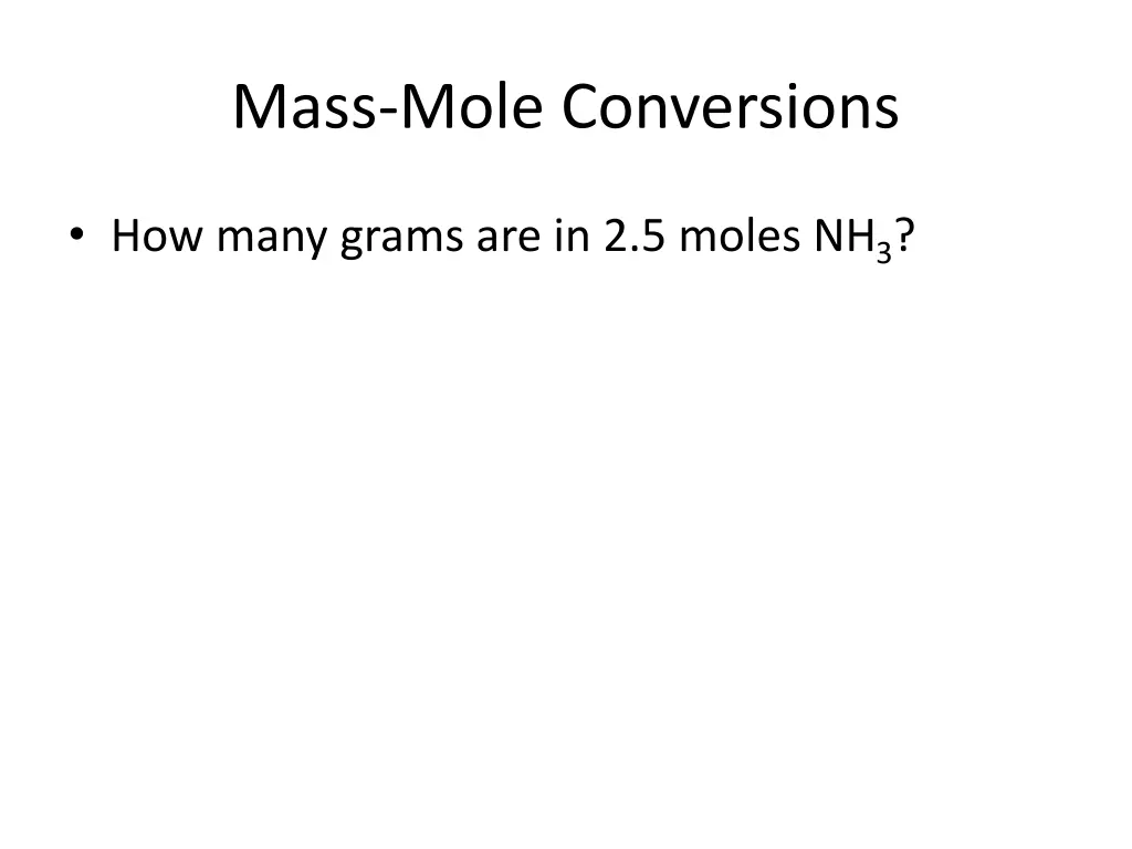 mass mole conversions 1