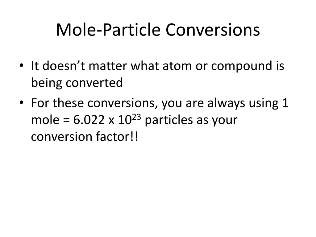 mole particle conversions 5