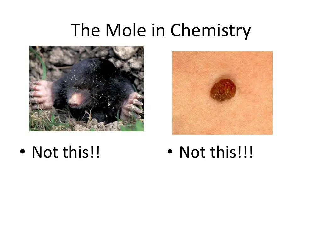 the mole in chemistry