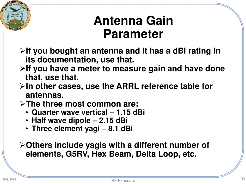 antenna gain parameter