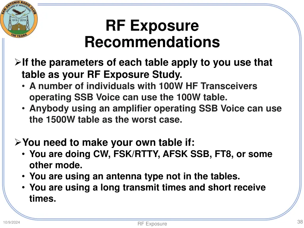 rf exposure recommendations