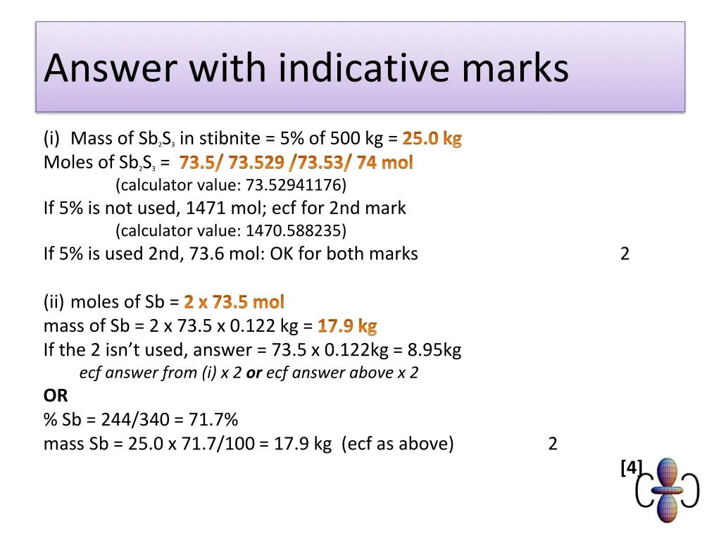 answer with indicative marks 1