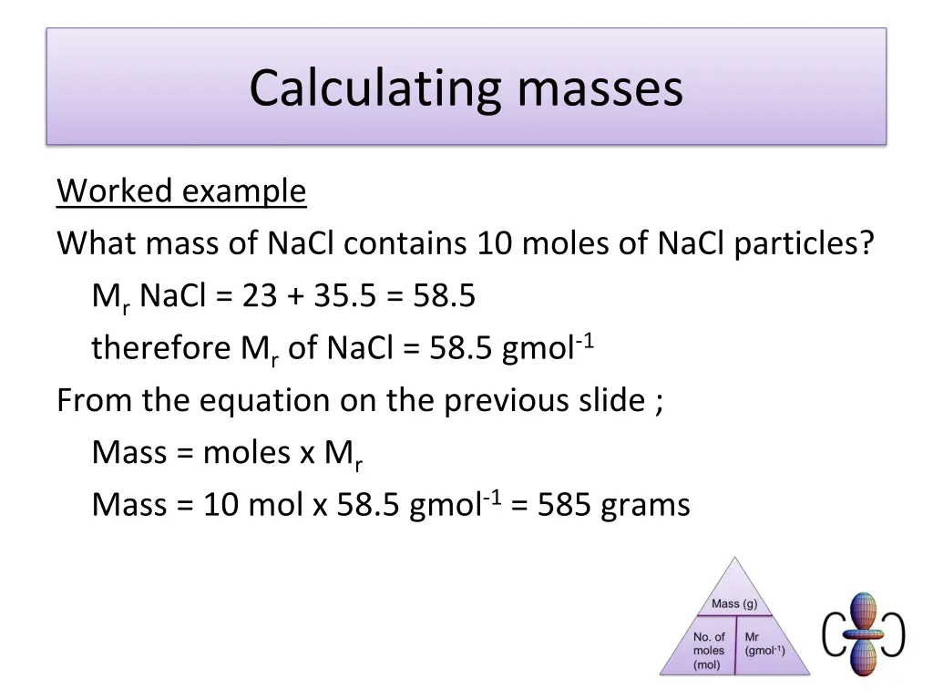 calculating masses