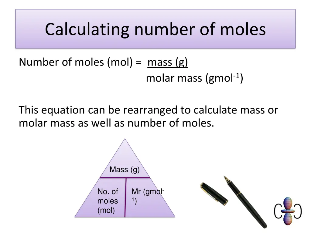 calculating number of moles