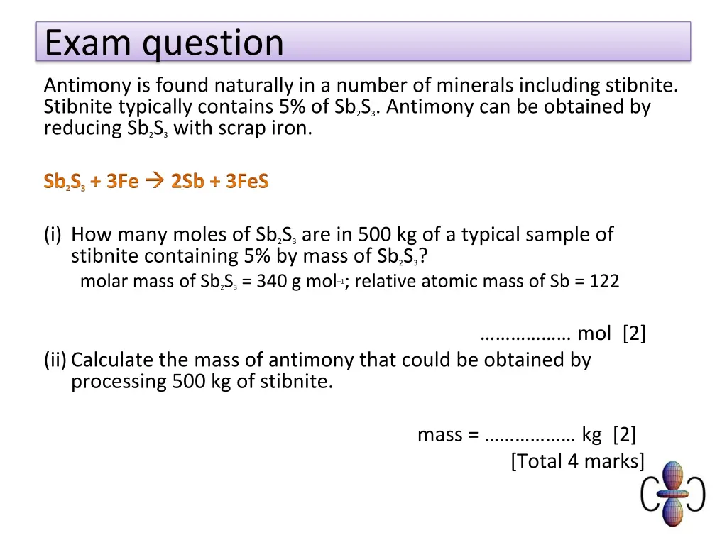 exam question antimony is found naturally