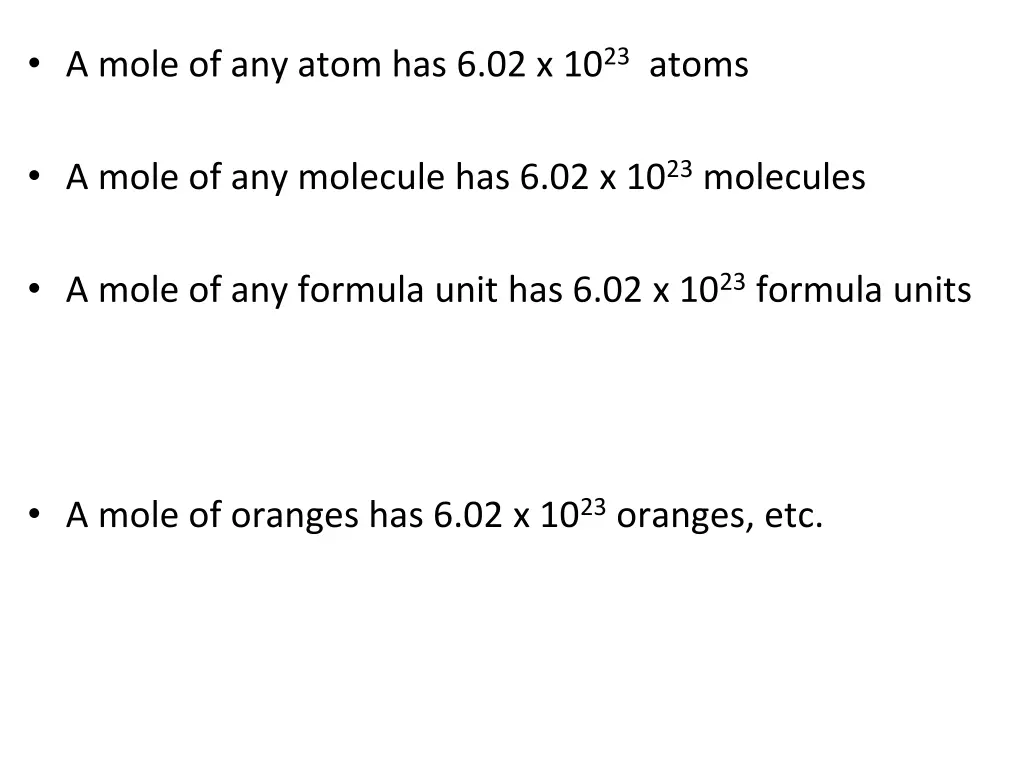 a mole of any atom has 6 02 x 10 23 atoms